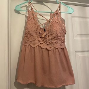 Pink Bralette Tank